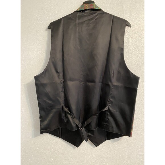 NWT 4 Pc Hi Tie XL Holiday Christmas Vest, Tie, Cuff Links, Handkerchief C6 - Picture 7 of 13